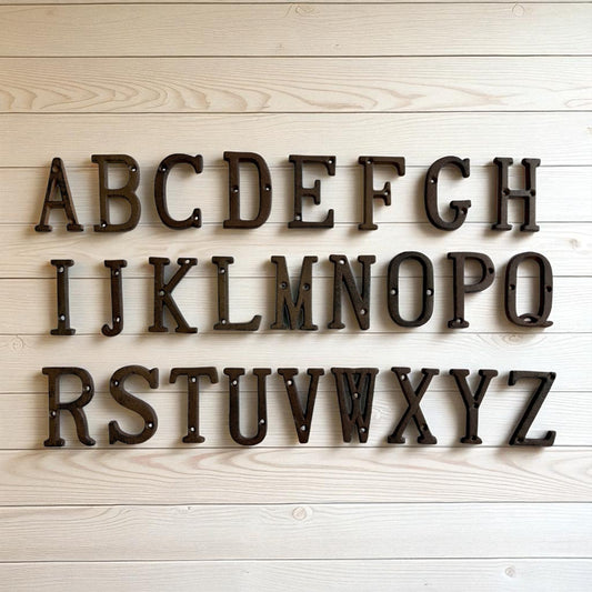 Rustic Cast Iron Alphabet Individual Letters, Vintage Wall Decor Accents
