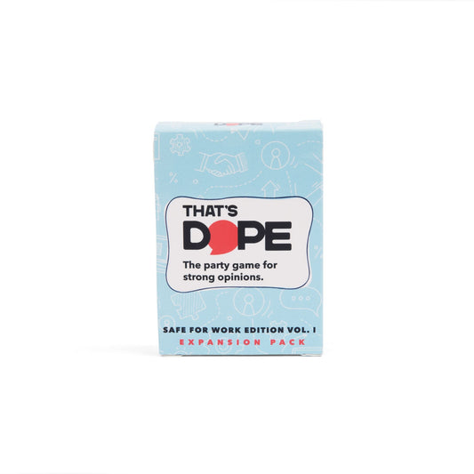 Box of 'That's Dope' game expansion pack on a white background