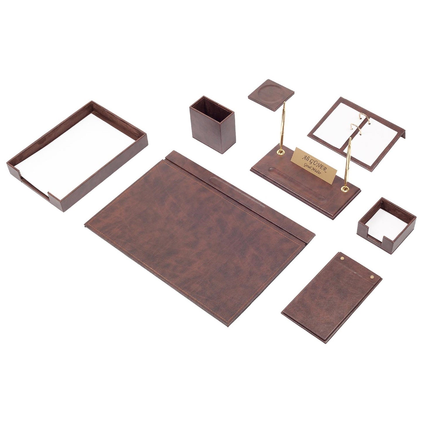 MOOG Leather Desk Set - Single Document Tray- 10 PCS
